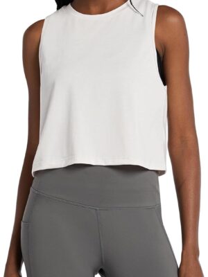 Workout Tops for Women Crop Tank Top Quick Dry Athletic Gym Exercise Sleeveless Shirts Muscle Yoga Loose Fit