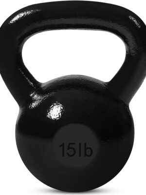 Kettlebell Weights Cast Iron -5-60lbs Weight Options - Ballistic Exercise, Core Strength, Functional Fitness, Weight Training Set - Free Weight, Equipment Accessories