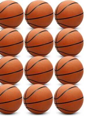 12 Pack 29.5" Official Size 7 Basketball Balls Inflatable with Pump for Men for Outdoor, Indoor or Training，Mens Basketball，Adult Basketball（Orange