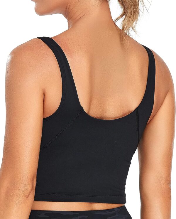 Sports Bra Women Longline Padded Crop Tank Yoga Bras Workout Fitness Top