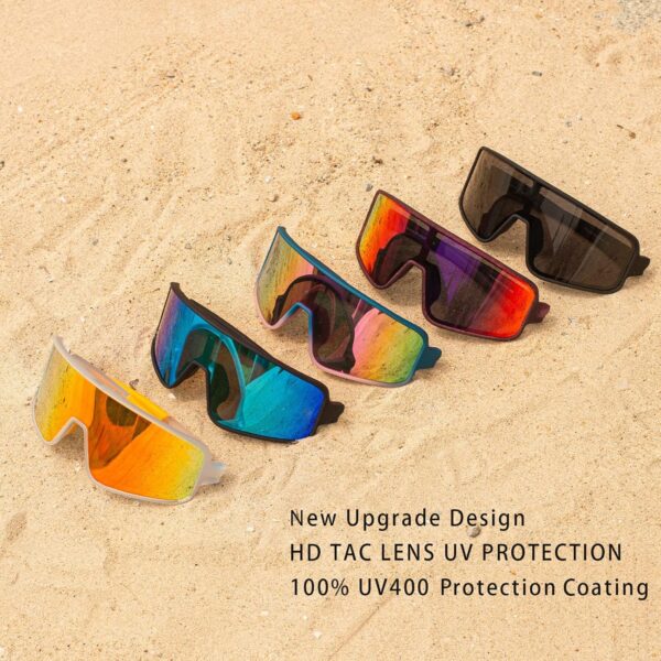 Polarized Sunglasses for Men Women, Windproof Outdoor Sports Cycling Running  Protection Sun Glasses 8121